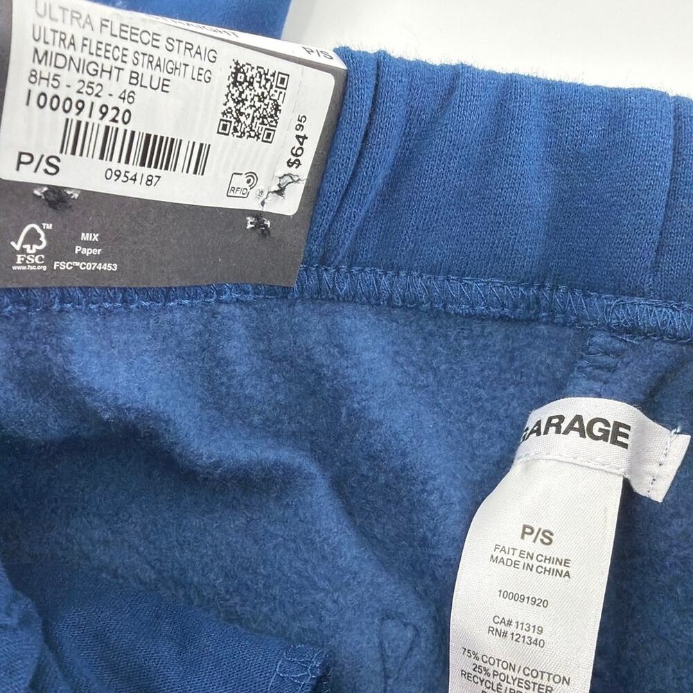 Garage Women's Midnight Blue Ultra Fleece Straight Leg Sweatpants Size S - Picture 5 of 9